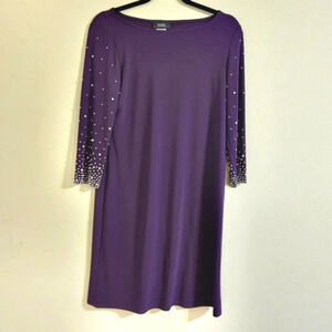 MSK Beaded Sleeve Dress
